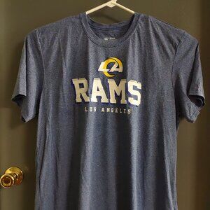 Los Angeles Rams Men's XL Short Sleeve Shirt Blue Logo Front NEVER WORN NFL
